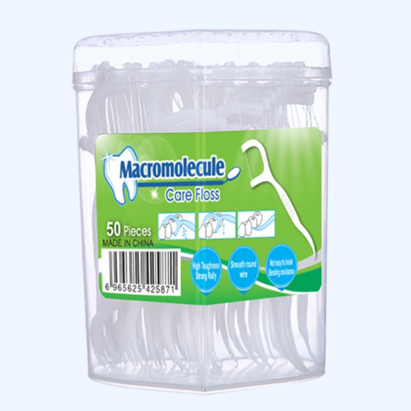 50 PCS Emballage Coeur en forme de coeur OEM jetable Wholesalenaturelle bon marché Sticks de fil dentaire Emballage Dentaire Dentaire